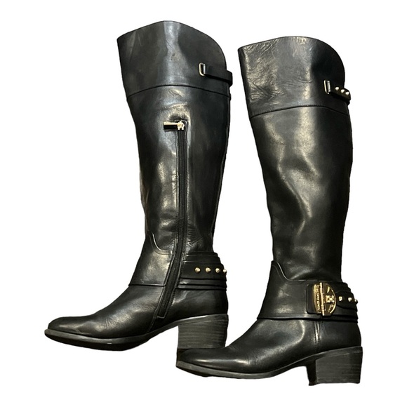 Vince Camuto Black Smooth Calf Black Boots Size 6.5. - Picture 4 of 8